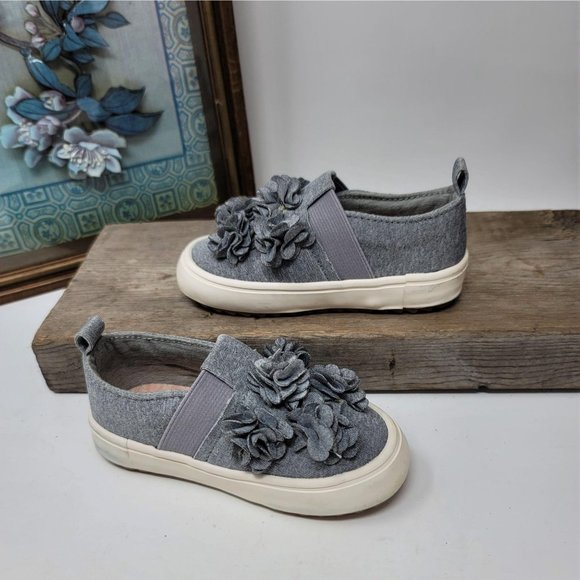 Zara Baby Grey Slip Ons Sneakers Size 21 - Picture 8 of 10